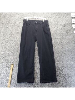 Old Navy Pants Womens Size 12 Black High-Rise Wow Wide Leg Stretchy Fabric